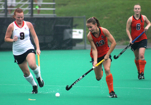 Midfielder Leonie Geyer scored four goals and tallied three assists against Virginia and Monmouth to break a tie for fourth on the Syracuse all-time scoring list.