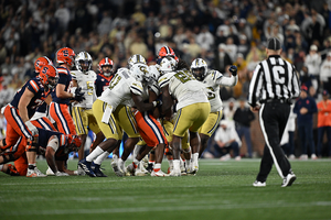 Syracuse experimented with its backup quarterbacks against Georgia Tech, using Braden Davis as a slot receiver before Luke MacPhail threw the game-ending interception.