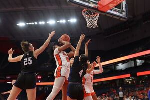 Syracuse defeated Daemen in an exhibition game at the JMA Wireless Dome to unofficially begin its 2024-25 season.