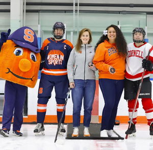 The Syracuse women’s hockey club team hosted its inaugural Women in Sports Night on Saturday at Tennity Ice Pavilion.