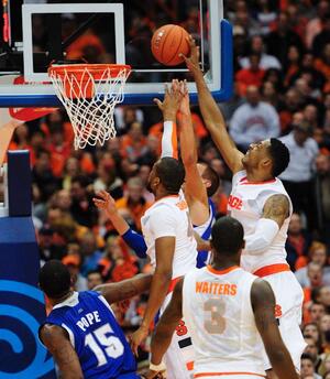 Fab Melo (right) vs. Seton Hall